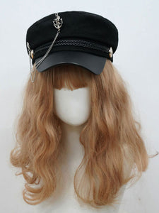 Gothic Lolita Hat Chains Polyester Black Lolita Accessories Hats