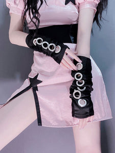 Gothic Lolita Oversleeves Metal Details Grommets Polyester Fiber Metallic Miscellaneous Black Lolita Accessories