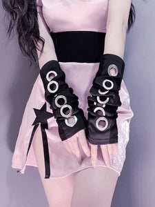 Gothic Lolita Oversleeves Metal Details Grommets Polyester Fiber Metallic Miscellaneous Black Lolita Accessories