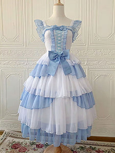 Idol clothes Lolita JSK Dress Burgundy Ruffles Floral Print Pattern Polyester Lace Up Lolita Jumper Skirts
