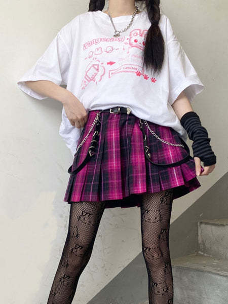 Lolita Blouse For Women Black Polyester Jewel Short Sleeves Lolita T-Shirt