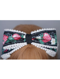 Lolita Headdress Black Polyester Fiber Bowknot Lolita Headband