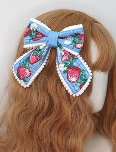 Lolita Headdress Black Polyester Fiber Headband Bowknot Lolita Hair Accessories