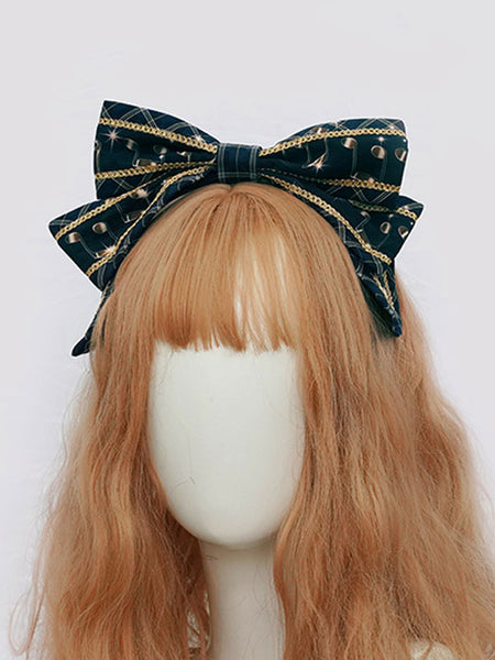 Lolita Headdress Burgundy Big Shoelace Knot Sateen Headwear Daily Casual Lolita Hair Accessories