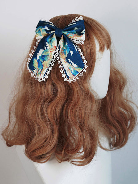 Lolita Headdress Burgundy Shoelace Knot Polyester Fiber Headwear Lolita Headband