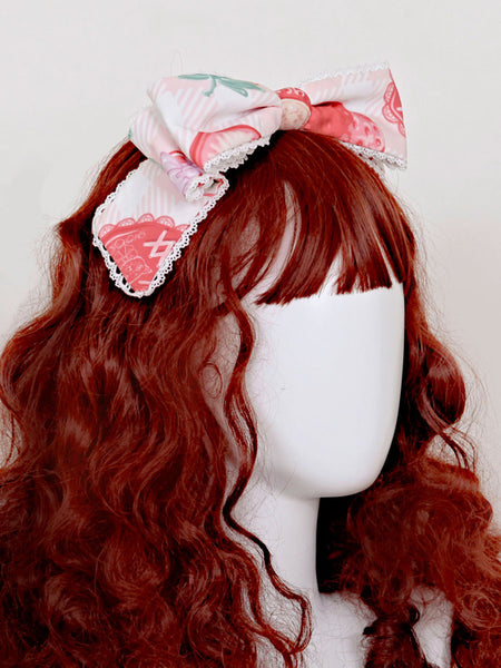 Lolita Headdress Light Sky Blue Polyester Fiber Headband Bowknot Lolita Hair Accessories