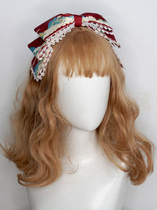 Lolita Headdress Navy Big Shoelace Knot Polyester Fiber Headwear Lolita Hair Accessories