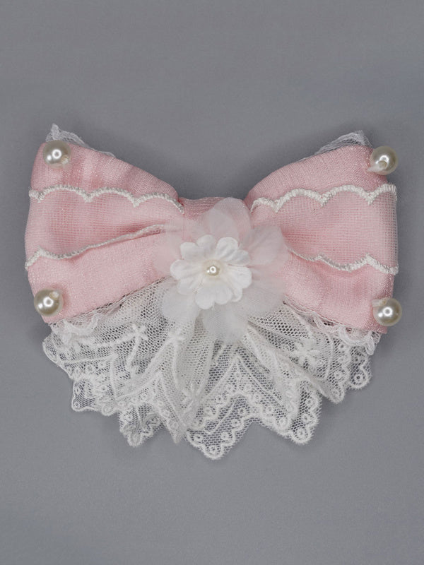 Bodyline Pink and White Ribbon Rose Canotier (Acc1085) NWOT with Flaws -  Hair Accessories - Lace Market: Lolita Fashion Sales