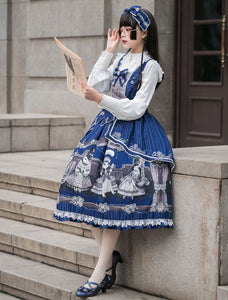 Lolita JSK Dress Burgundy Sleeveless Polyester Fabric Lolita Jumper Skirts