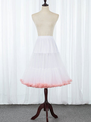 Lolita Petticoats Polyester Color Block Crinoline White Lolita Underskirt