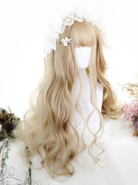Long Lolita Wig Heat-resistant Fiber Light Brown Lolita Accessories