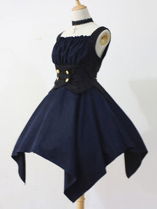 Pre-Sale Gothic Lolita JSK Dress Burgundy Sleeveless Ruffles Grommets Pleated Lolita Jumper Skirt