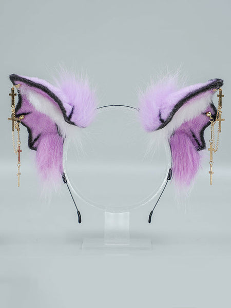 Purple Lolita Accessories Animal Ears Polyester Fiber Miscellaneous