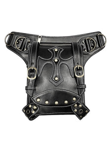 Steampunk Lolita Bag Black PU Leather Rivets PU Leather Backpack Gothic Lolita Accessories