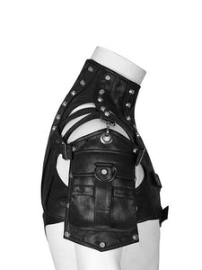 Steampunk Lolita Bag Black Polyester Rivets Lace Up Shoulder Bag Gothic Lolita Accessories