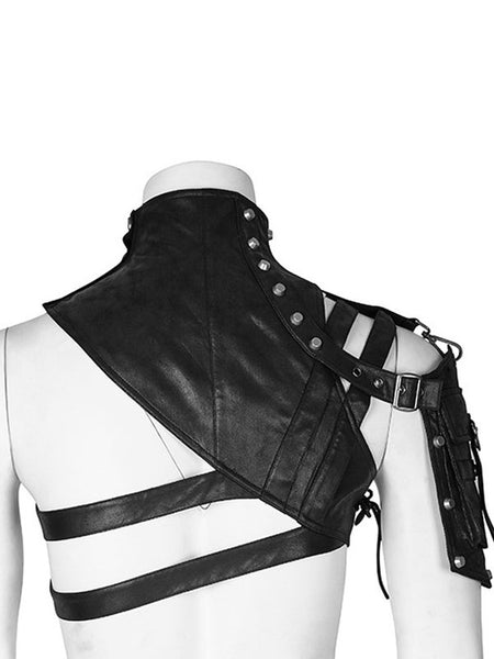 Steampunk Lolita Bag Black Polyester Rivets Lace Up Shoulder Bag Gothic Lolita Accessories