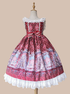 Sweet Fairytale Lolita JSK Dress Infanta Chiffon Deep Blue Lolita Jumper Skirts