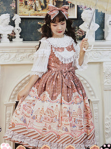Sweet Fairytale Lolita JSK Dress Infanta Pink Lolita Jumper Skirts