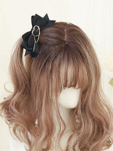 Sweet Lolita Accessories Black Chains Polyester Fiber Headwear Hearts Pattern Miscellaneous