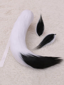 Sweet Lolita Accessories White Fox Ears Tail 2-Pieces Set Lolita Accessory Outfits
