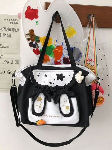 Sweet Lolita Bag Black Polyester Polyester Cross-body Bag Lolita Accessories