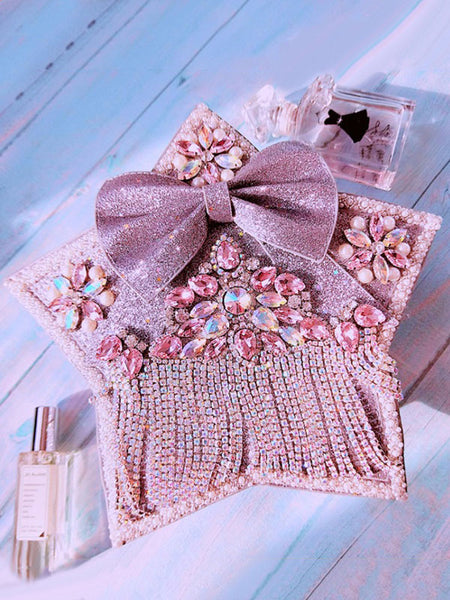 Sweet Lolita Bag Lavender Bows Lace Flowers Lolita Accessories Customize Shoulder Bag