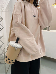 Sweet Lolita Bag Light Brown Leather Leather Cross-body Bag Lolita Accessories