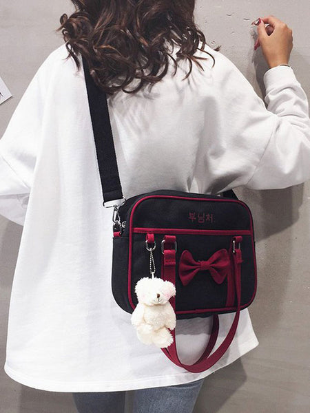 Sweet Lolita Bag Pink Canvas Cross-body Bag Lolita Accessories