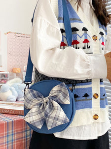 Sweet Lolita Bag White Canvas Cross-body Bag Lolita Accessories