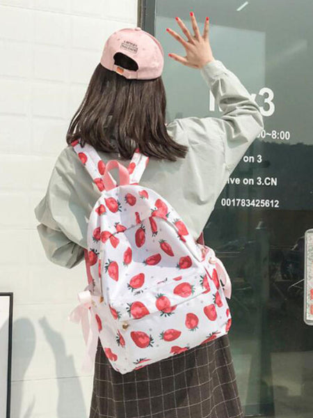 Sweet Lolita Bag White Polyester Polyester Backpack Lolita Accessories