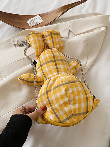 Sweet Lolita Bag Yellow Shoulder Bag Polyester Canvas Lolita Accessories Teddies Shoulder Bag