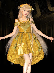 Sweet Lolita Dress Chiffon Sleeveless Bows Lolita Jumper Skirt