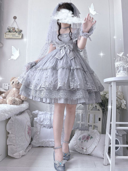 Sweet Lolita Dress Lace Polyester Sleeveless Dress