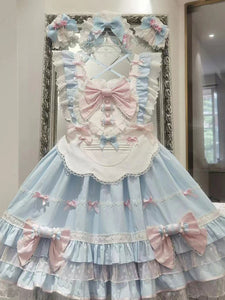 Sweet Lolita Dress Polyester Bow Sleeveless Dress