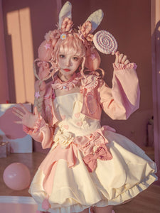 Sweet Lolita Dress Polyester Long Sleeves