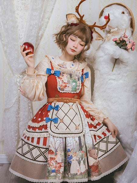 Sweet Lolita Dress Polyester Sleeveless Apron