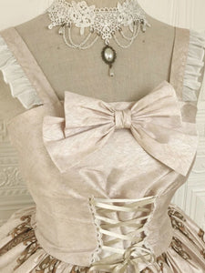 Sweet Lolita JSK Dress Polyester Sleeveless Ruffles Sweet Dress Lolita Jumper Dress