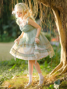 Sweet Lolita Lace Dress Polyester Sleeveless Dress