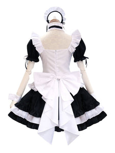 Sweet Lolita OP Dress Polyester Short Sleeves Ruffles Bows Sweet Lolita One Piece Dress