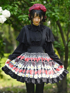 Sweet Lolita Overskirt Color Black Lace Tea Party Daily Casual Lolita Skirts