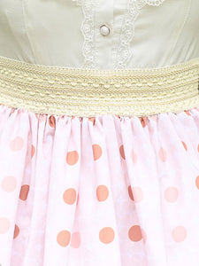 Sweet Lolita Skirt Bow Light Apricot Tea Party Daily Casual Lace Lolita Skirts