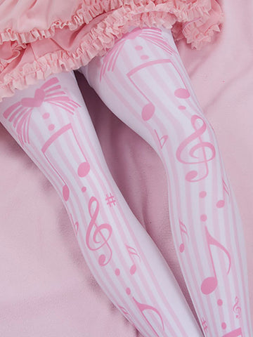 Sweet Lolita Stocking Pink Spandex Polka Dot Lolita Accessories