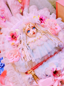 Sweet Pink Lolita Bunny Handbag Polyester Bows Lace Daily Casual Lolita Backpack