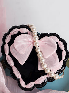 White Lolita Bag Bows Cross-body Bag PU Leather Lolita Accessories