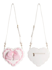 White Lolita Bag Bows Cross-body Bag PU Leather Lolita Accessories