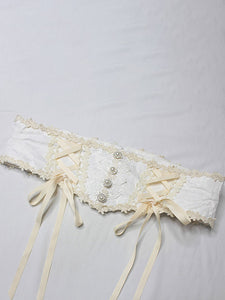 White Lolita Girdle Lace Polyester Miscellaneous Lolita Accessories