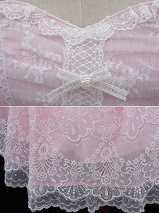 Womens Lolita JSK Dress 2-Piece Set Light Sky Blue Sleeveless Bows Tulle Lolita Jumper Skirts Outfits